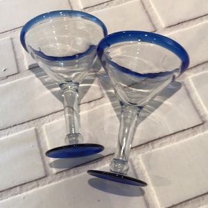 Glass margarita glasses